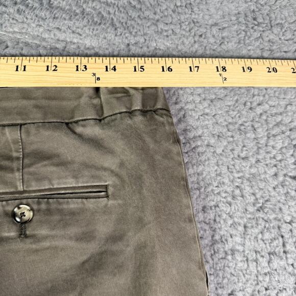 Suitsupply Pants Mens 48 (32x24) Green Ames Drawstring Pleated Chino Trousers - Picture 6 of 10